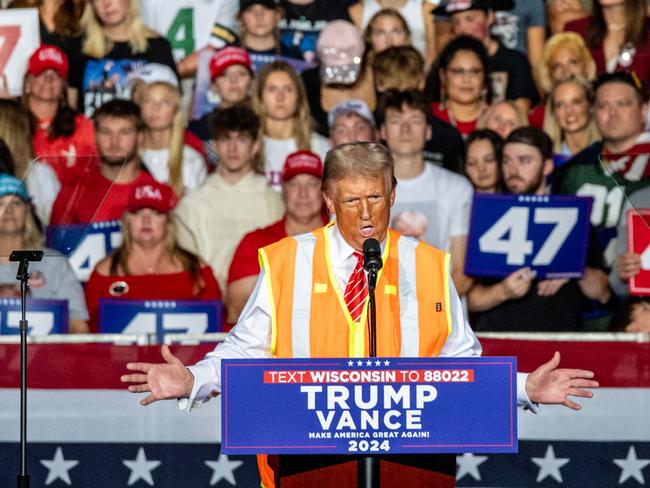 Former US president and Republican presidential nominee Donald Trump speaks at a campaign rally at Resch Center in Green Bay, Wisconsin, on October 30, 2024. (Photo by Alex Wroblewski / AFP)