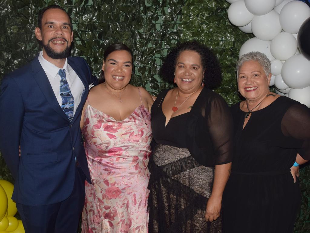 Rockhampton NAIDOC Ball 2021: James Mundy, Larni Hatfield, Kristina Hatfield and Sue Domic