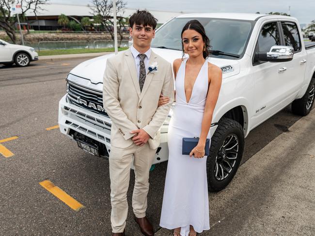 CLASS OF 2024: St Patrick's College Townsville school formal. Year 12 student Olive Dury with Thomas Nichollsward.