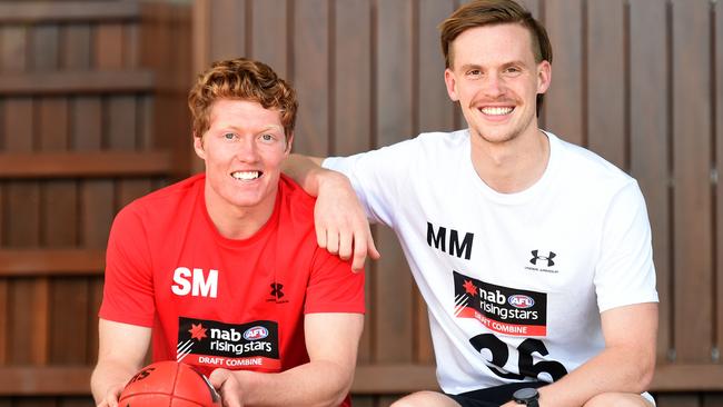 Best mates Matthew Rowell (left) and Noah Anderson are expected to be selected with the first two picks in the national draft. Picture: Tony Gough