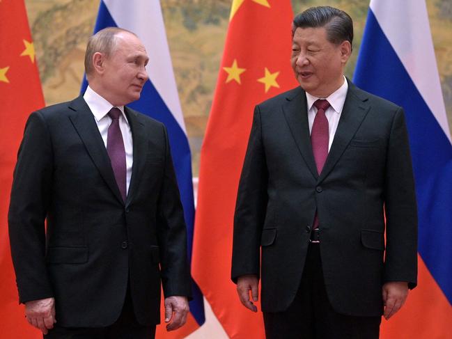 Russian President Vladimir Putin and Chinese President Xi Jinping thought they would rule the world but they have just lost massively. Picture: AFP