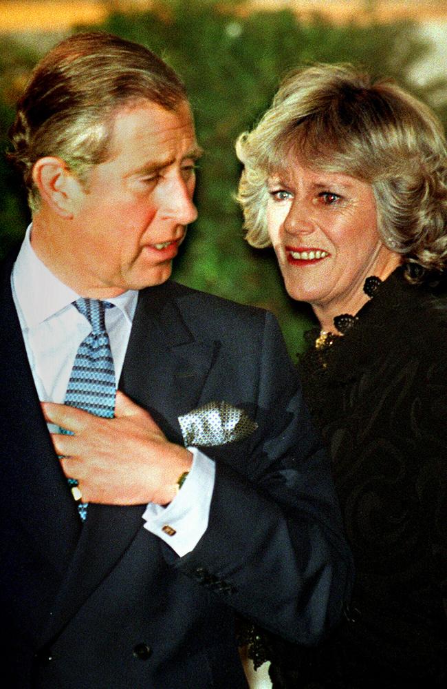 Prince Charles with friend Camilla Parker Bowles leaving Ritz Hotel in 1999 after attending birthday party of her sister Annabel. This is the first time the couple appeared in public together for more than 25 years.