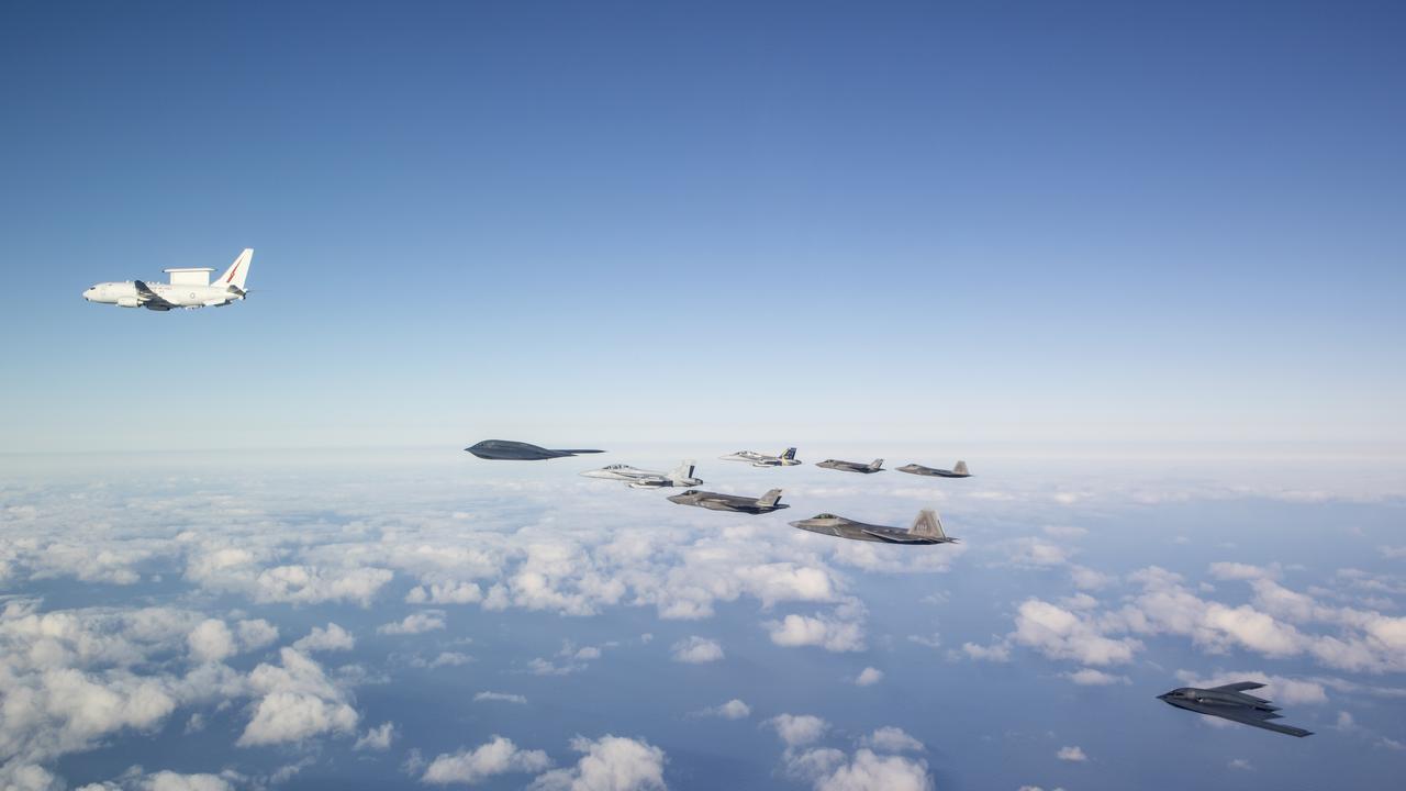 The B-2 Spirits are just the latest demonstration of US muscle flexing. Picture: FSGT Christopher Dickson