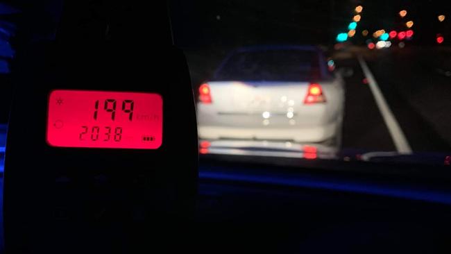 The men were caught driving 199km/h in a 100km/h zone at Lonsdale. Picture: SA Police