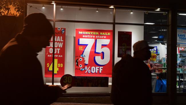 Retail sales, a measure of spending at stores, online and in restaurants, rose by a seasonally adjusted 3.8% in January from the prior month. Picture: AFP