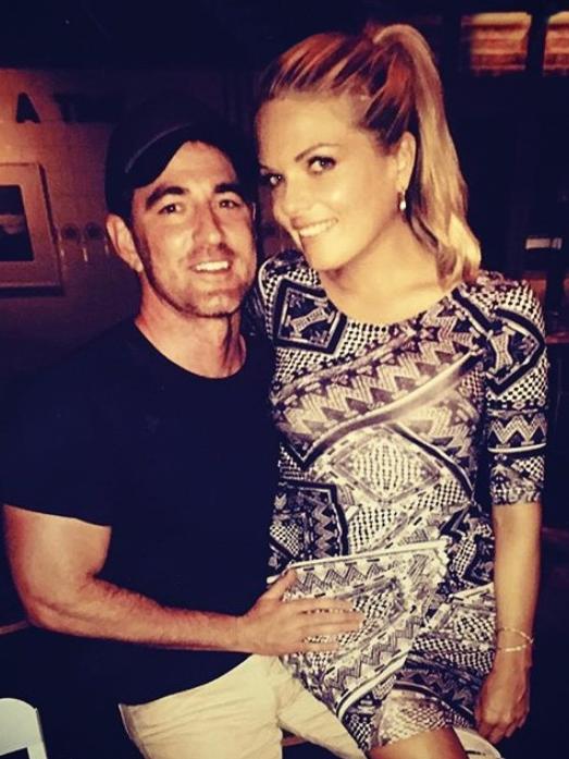 Molan with her fiance Sean Ogilvy. Picture: Supplied