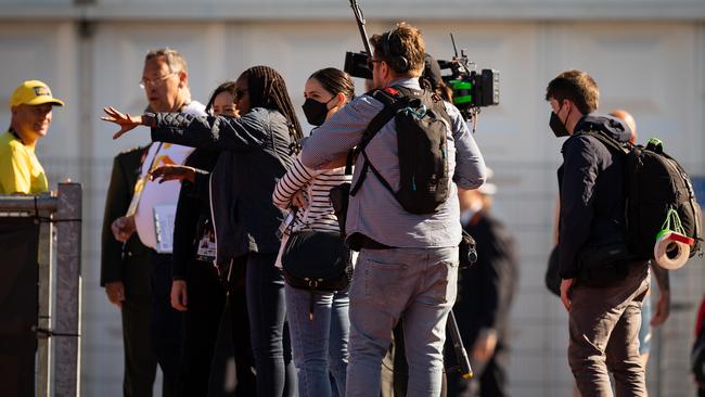 A TV crew is accompanying the Duke and Duchess of Sussex during the Invictus Games in the Netherlands. Picture: Aaron Chown/PA Images via Getty Images