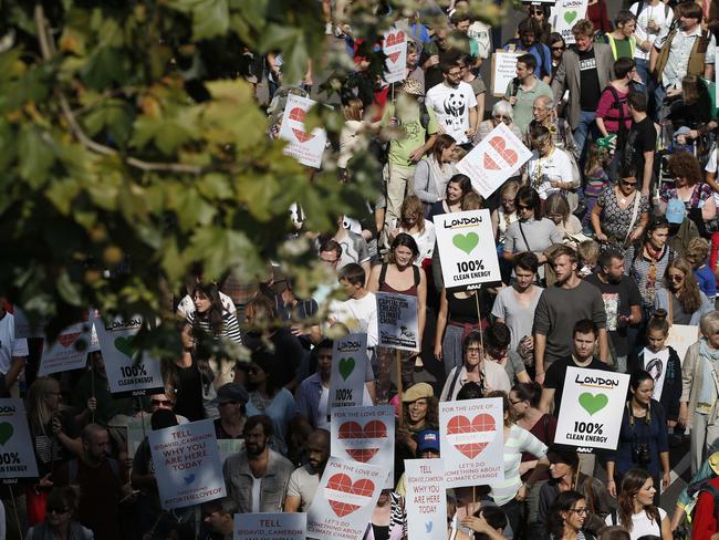 Mass mobilisation ... There were around 2,500 events taking place around the world. Picture: Adrian Dennis/AFP