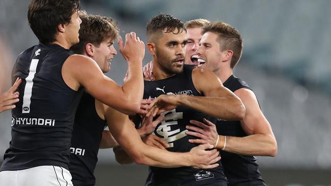 Jack Martin was excellent in his Carlton debut. Picture: Michael Klein