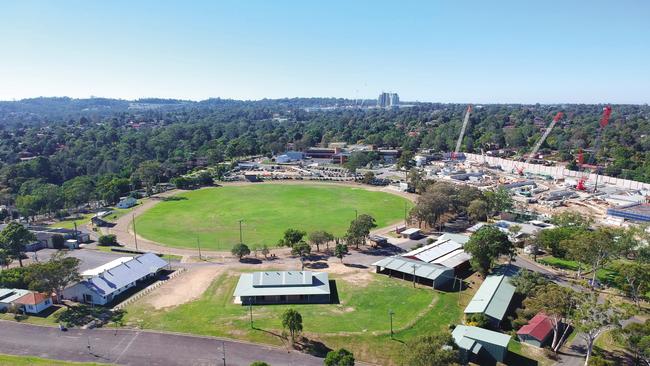 An aerial view of Castle Hill Shiwground Picture: Hills Shire Council