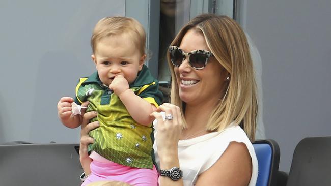 Candice Warner with daughter Ivy Mae.