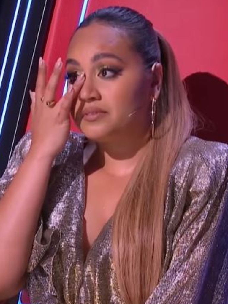 Jess Mauboy was moved to tears.