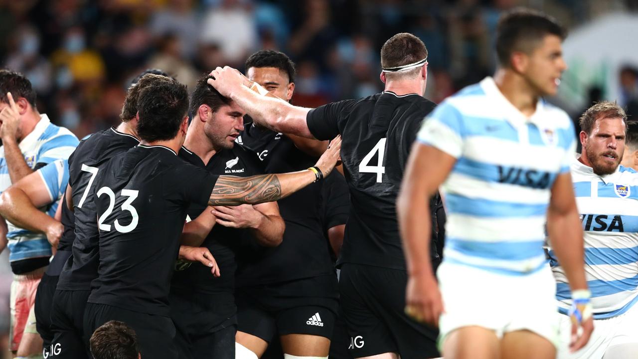 The All Blacks scored a shutout win over Argentina. Photo: Getty Images