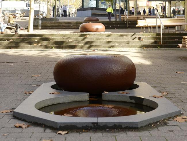 The six sculptures form the centrepiece of the street. Picture: David Swift