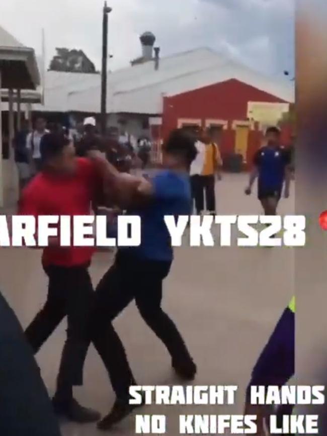 Another video posted to YouTube of a fight at Fairfield train station.