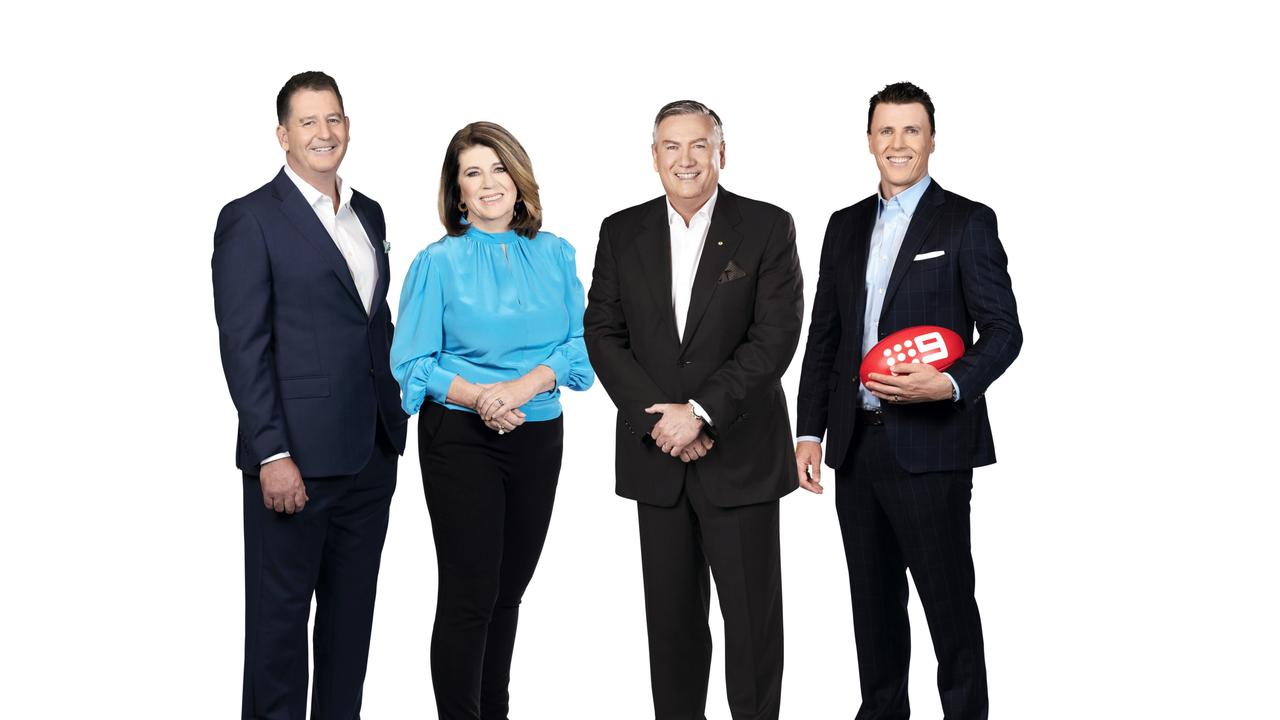 Ross Lyon, Caroline Wilson, Eddie McGuire and Matthew Lloyd on Footy Classified in 2020.