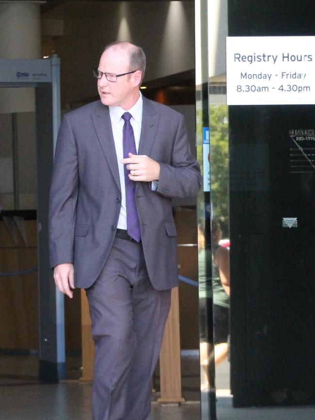 David St Pierre leaves the Southport Magistrates Court. Picture: Meagan Weymes.