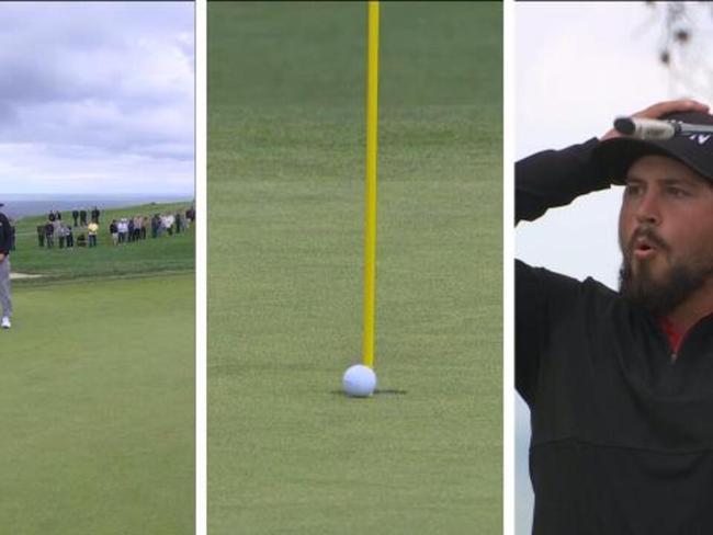 Novak's element-defying birdie putt!