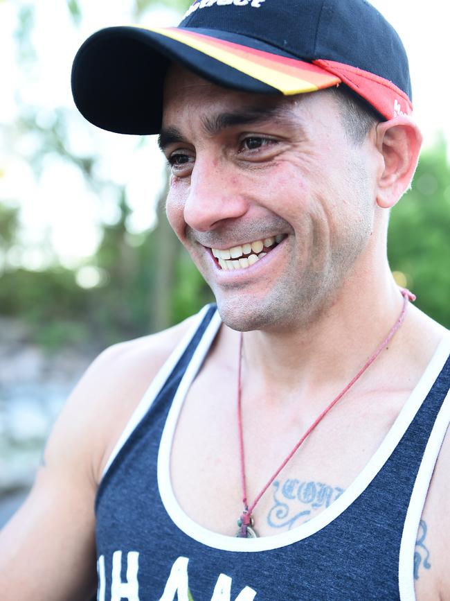 Andrew McLeod fishing in the Northern Territory after retiring from AFL football. Picture: Supplied