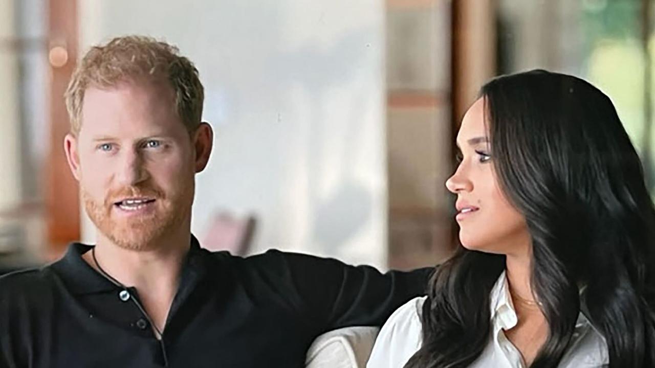 Harry and Meghan in their new Netflix docuseries. Picture: Netflix