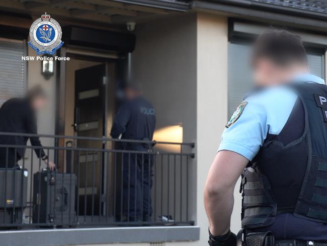 Task Force Erebus officers conducted a series of raids across the Central Coast on May 18 last year including Nash’s Umina Beach home. Picture: NSW Police