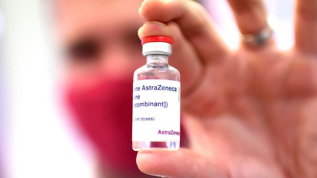 A vial of the AstraZeneca Covid-19 vaccine. Picture: NCA NewsWire / Dan Peled