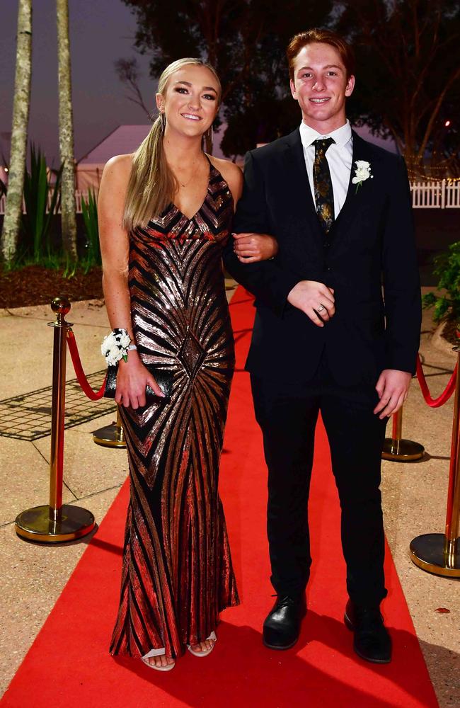 Mackenzie Ofield and Dalis Coleman at year 12 formal, Unity College. Picture: Patrick Woods.