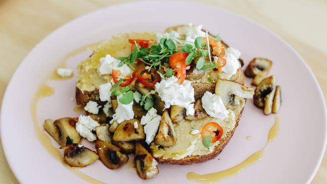 A meal from the Nude Sisters Whole Food Kitchen, Mermaid Waters, Gold Coast.