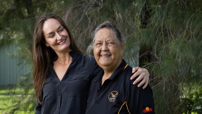 Victoria Parker and Aunty Robyn Williams. Picture: David Kelly