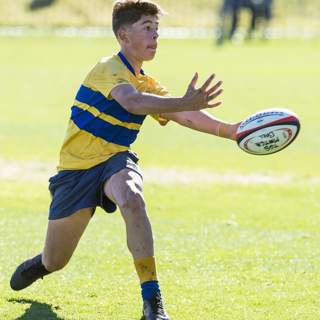 Ruben Kruger pictured playing 13As rugby for Toowoomba Grammar back in 2021.