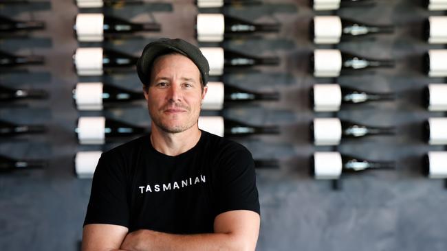 Utzinger Wines owner Matthias Utzinger at his new Legana winery and cellar door. Picture: Stephanie Dalton