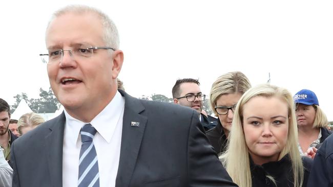 Jessica Whelan with Scott Morrison at an Agriculture festival yesterday. Picture Gary Ramage.