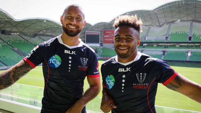 Rebels Stars Quade Cooper (left) and Will Genia are off to Japan. Picture Rugby Australia/Marty Cambridge