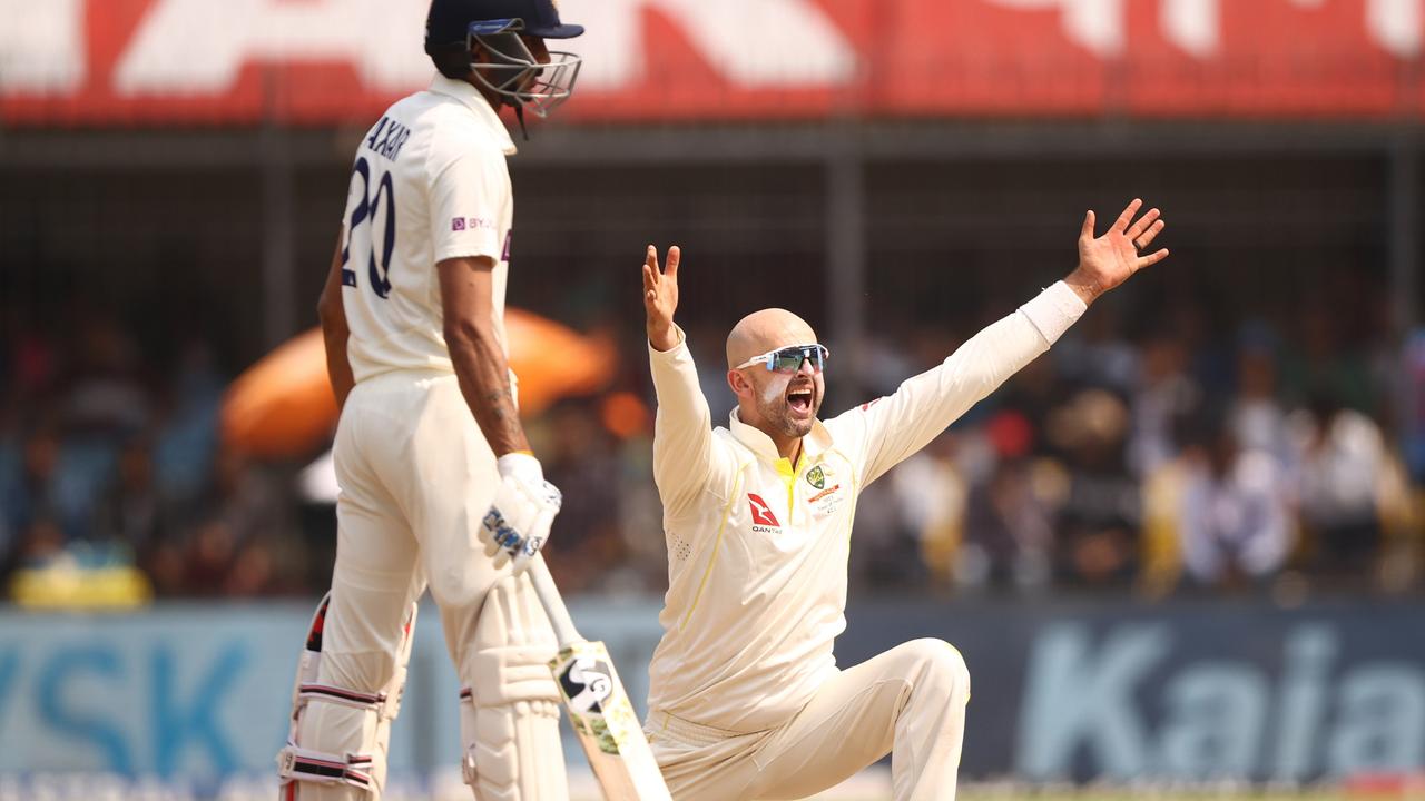 Nathan Lyon was loving it. Photo by Robert Cianflone/Getty Images