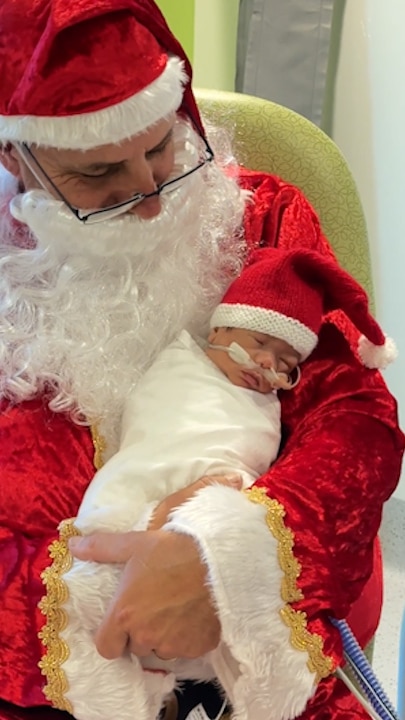 Meet the premature babies who arrived early for Christmas, and got to meet Santa