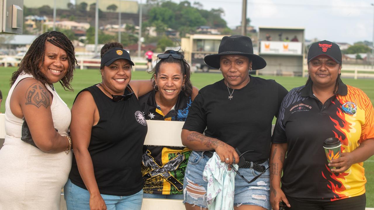 Reegan Bickey, Shari Togo, Keiarra Tass, Jessica Togo and Rebecca Togo at the Kanaka Proud Cup. Saturday 4 November 2023 Picture: Michaela Harlow