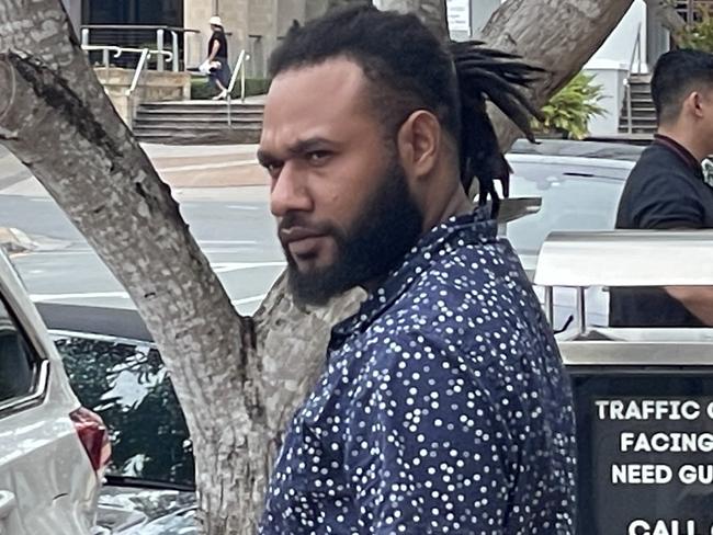 Fredrick Dallas Ramukian, 27, leaves Southport Courthouse after pleading guilty to assault occasioning bodily harm. Picture: Supplied.