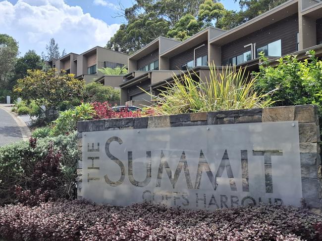 The entrance to The Summit, a high-end residential zone that begins  behind the Big Banana.