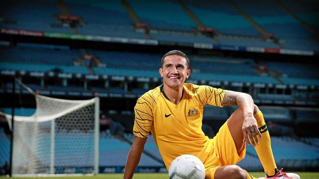 FAREWELL: Socceroos star Tim Cahill pictured at ANZ Stadium where he will represent Australia for the last time in a friendly against Lebanon. Tim is the leading all time scorer with 50 goals. Picture: Toby Zerna