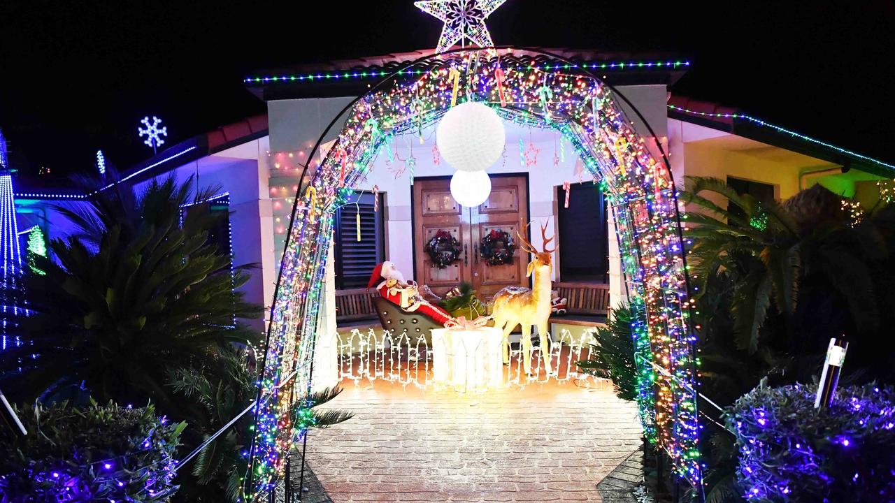 Christmas lights on Rainsford Place, Buderim. Picture: Patrick Woods.