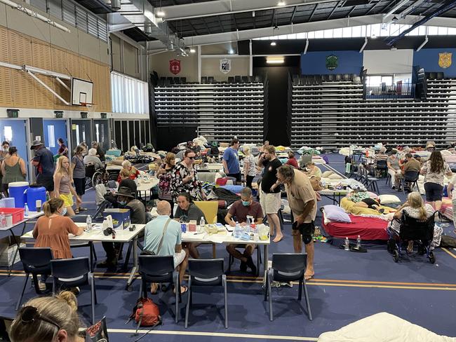 Xavier Catholic College’s school hall became an evacuation and rescue centre during the March floods of 2022,Picture: Supplied