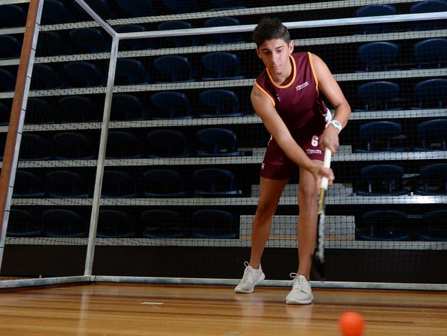 Jackson Willie, pictured at age 18 preparing for another national indoor championships.