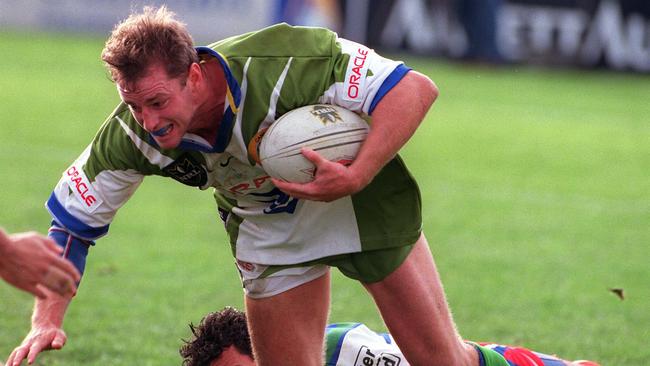 Michael Maguire debuted for the Raiders in 1992, playing 13 games from them across two stints. Picture: Getty Images.