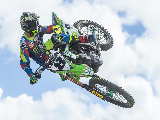 Monster Energy Kawasaki motocross rider Kade Mosig.