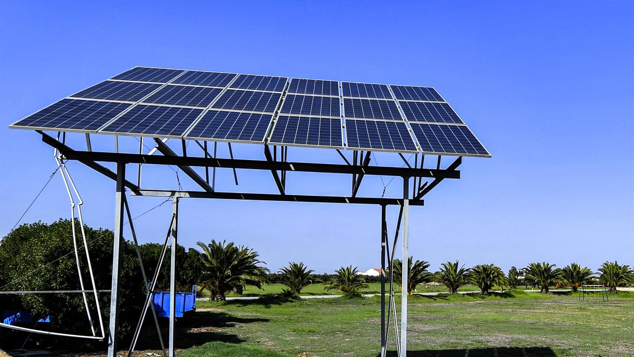 Rooftop solar panel users may have their solar power turned off on Thursday as the “highest risk day” threatens to send our grid into overdrive. Picture: Fethi Belaid/AFP