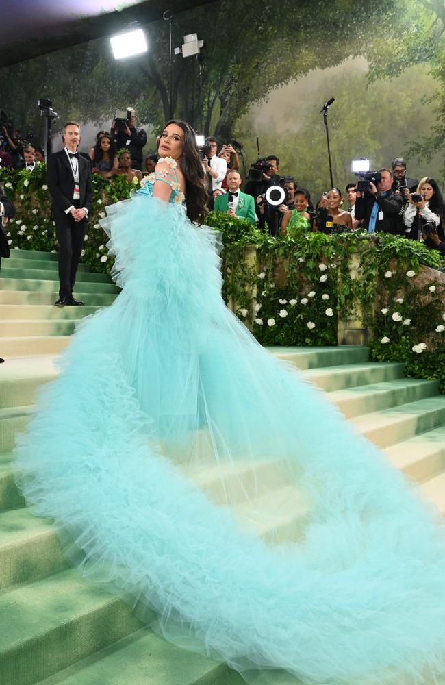 US actor Lea Michele arrives for the 2024 Met Gala. Picture: AFP