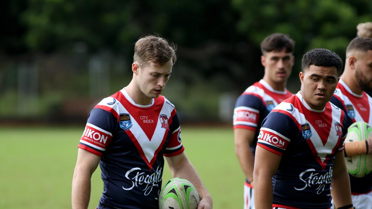 Roosters star Sam Walker has suffered a setback in his recovery from a knee injury, with his return delayed by at least another two weeks. Picture: Damian Shaw.