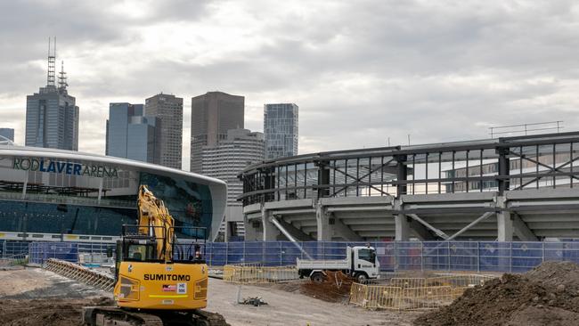 A new show court is part of the redevelopment taking place at Melbourne Park