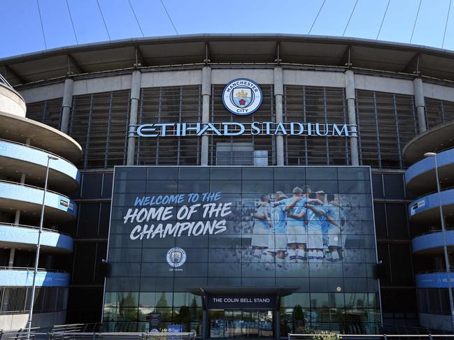 The Etihad Stadium complex, home to English Premier League football team Manchester City.