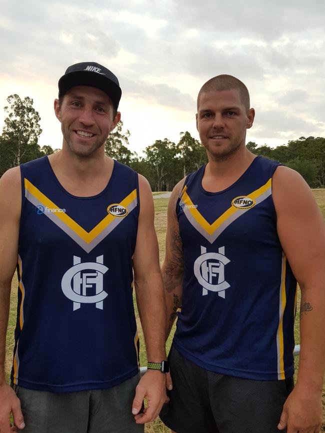 Travis and Cameron Cloke have joined Northern Football League club Hurstbridge. Picture: Tim Michell.